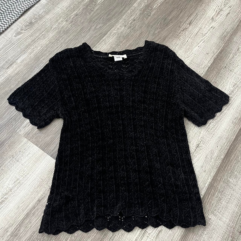 Black Knit Top